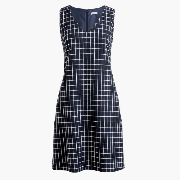 J. Crew Dresses & Skirts - NWT J. Crew Windowpane V Neck Shift Dress